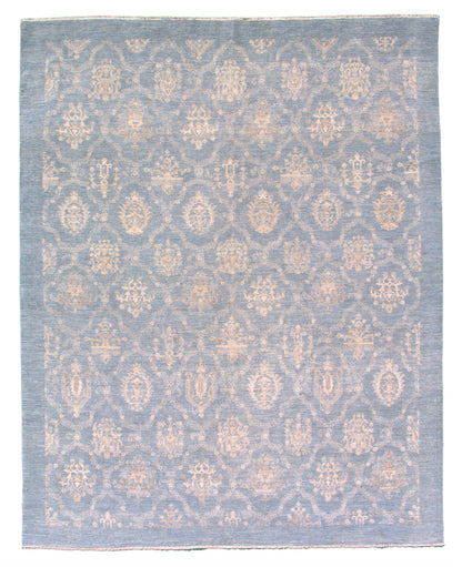 Indigo Collection Fabric Wash Handknotted Rug 7'10" X 9'11" -Art27556