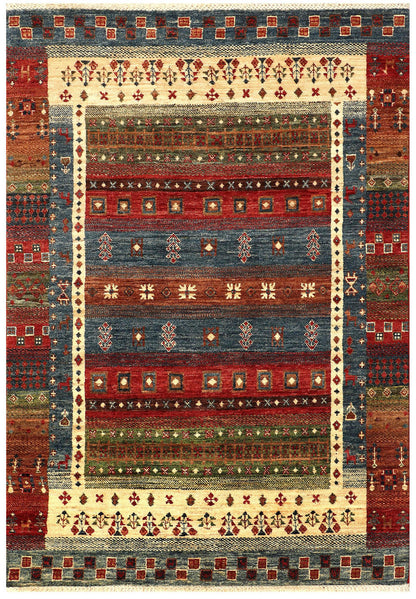 Tribal Nomad Vege Dye Wool Hand Knotted Rug 3'11''x5'09''  - AR77866