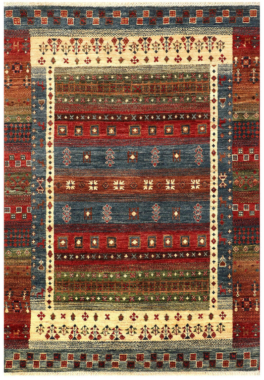 Tribal Nomad Vege Dye Wool Hand Knotted Rug 3'11''x5'09''  - AR77866