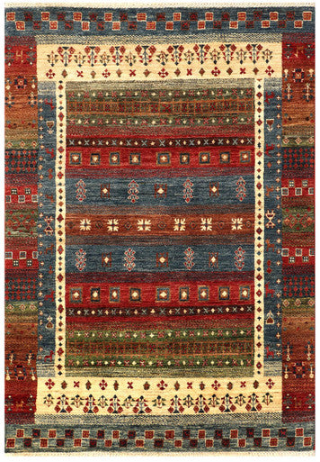 Tribal Nomad Vege Dye Wool Hand Knotted Rug 3'11''x5'09''  - AR77866