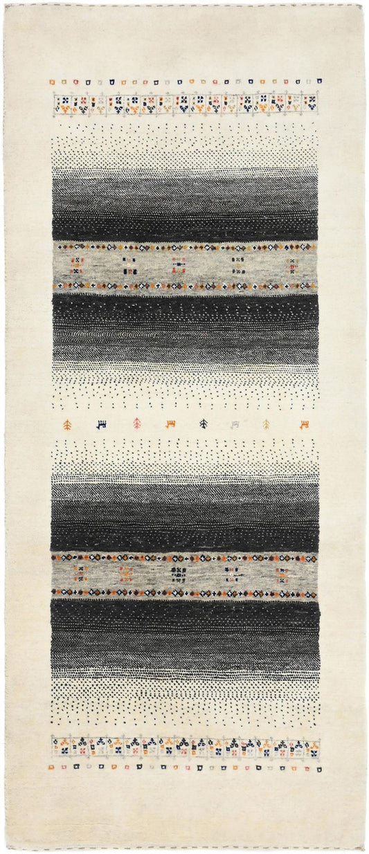 Gabbeh Wool Hand Knotted Rug 2'07''x6'01''  - AR74712