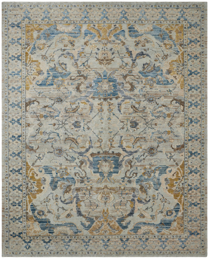 Transitional Hand Knotted Rug Wool & Silk - KKT13620