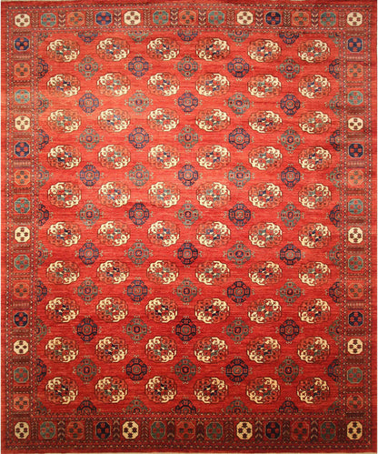 Tribal Nomad Vege Dye Wool Hand Knotted Rug 12'00''x14'07''  - AR83640