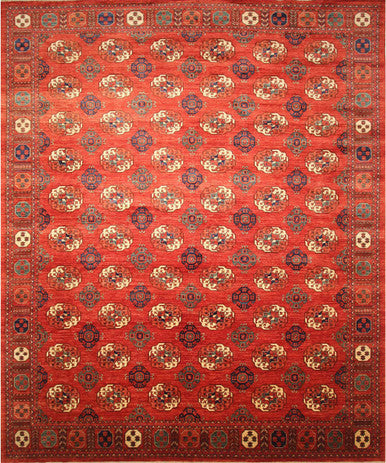 Tribal Nomad Vege Dye Wool Hand Knotted Rug 12'00''x14'07''  - AR83640