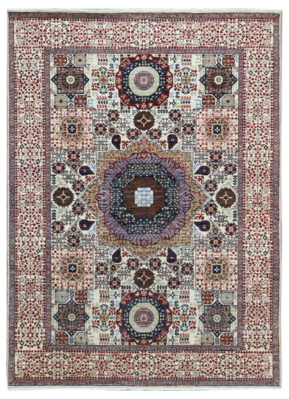 Farahan Mamluk Design Wool Hand Knotted Rug 5'01''x6'09''  - AR77024