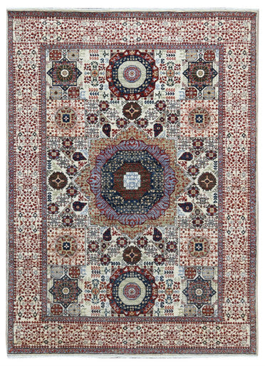 Farahan Mamluk Design Wool Hand Knotted Rug 5'01''x6'09''  - AR77024