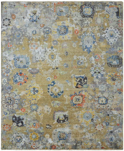 Transitional Hand Knotted Rug Wool & Silk - KCR9360