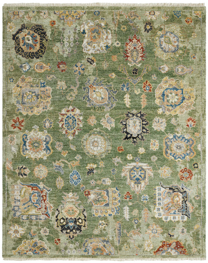 Transitional Hand Knotted Rug Wool & Silk - KAM10090