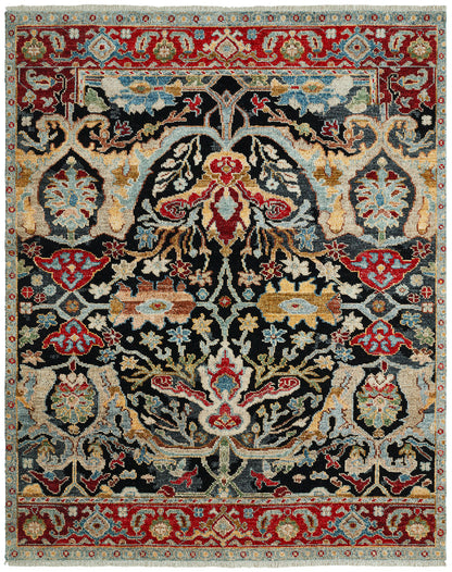 Transitional Hand Knotted Rug Wool & Silk - KAM10110