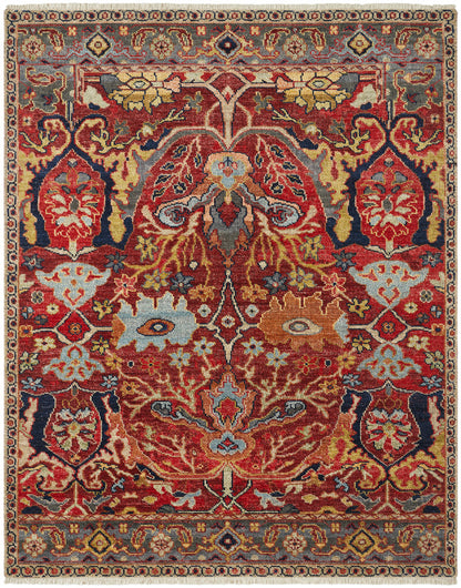 Transitional Hand Knotted Rug Wool & Silk - KAM10100