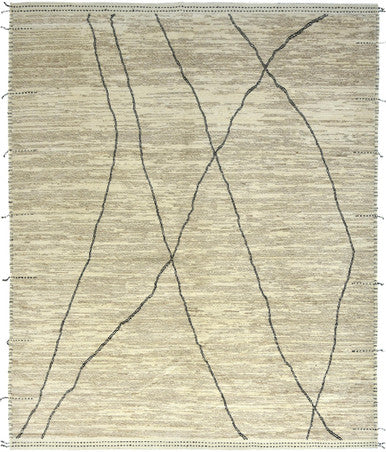 Moroccan Marrakesh Design Wool Hand Knotted Rug 12'03''x14'11''  - AR89114