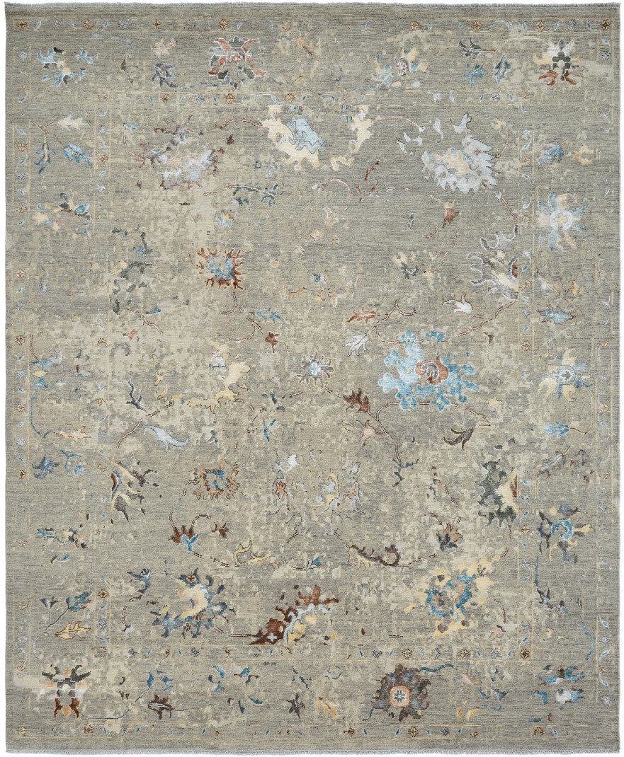Transitional Hand Knotted Rug Wool & Silk - KKD11450
