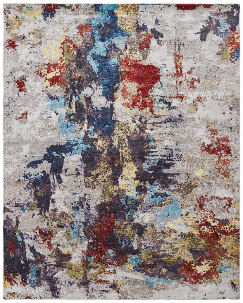 Modern Hand Knotted Rug Silk - KJN0810