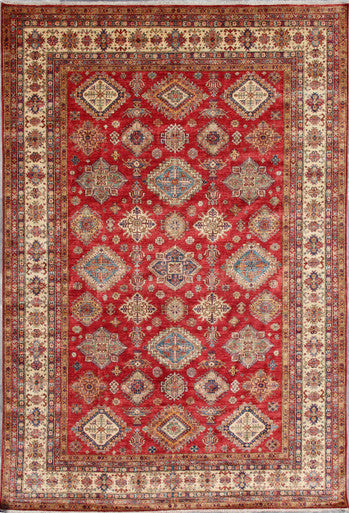 Caucasian Fine Super Kazak Wool Hand Knotted Rug 9'10''x13'01''  - AR70742