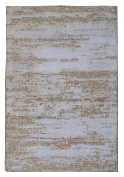 Modern Abstract  Silk and Wool Hand Knotted Rug 3'10''x5'08''  - AR44637