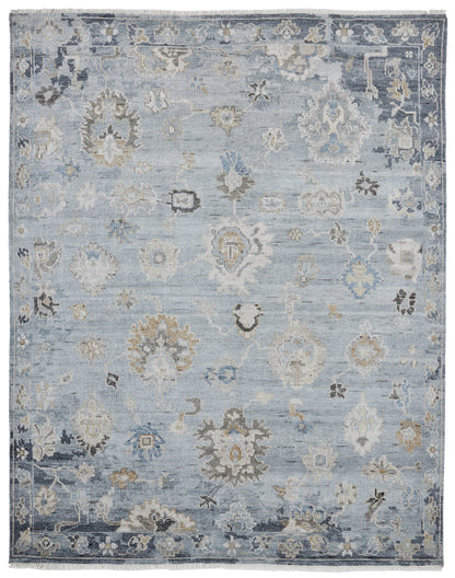 Transitional Hand Knotted Rug Wool & Silk - KAM10000