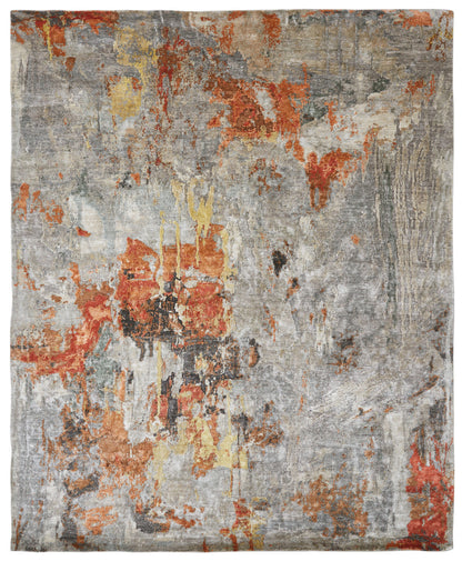Modern Hand Knotted Rug Silk - KJN3030