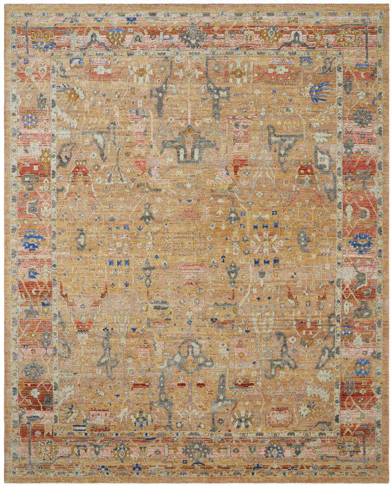 Transitional Hand Knotted Rug Wool & Silk - KKT13610