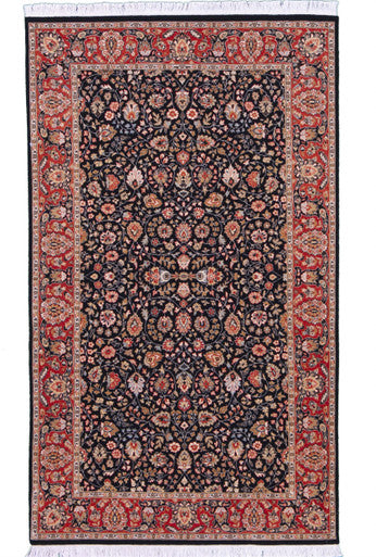 Fine Kashan Wool Hand Knotted Rug 3'01''x5'03''  - AR27278