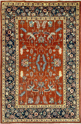 Fine Sherapi Wool Hand Knotted Rug 3'02''x4'09''  - AR81502