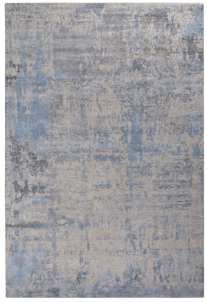 Ivory 6'4" x 10'2" Silk Modern Hand knotted Silk Rug - Sku: ART64399