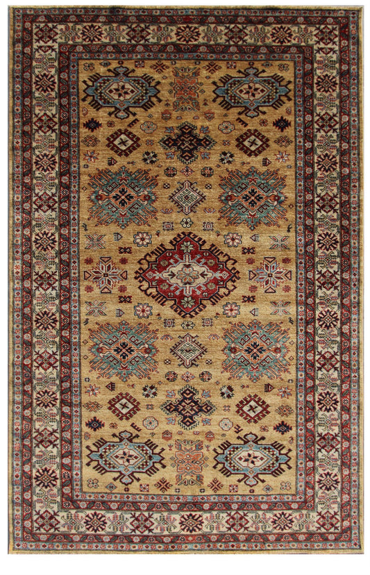 Caucasian Fine Super Kazak Wool Hand Knotted Rug 6'00''x9'05''  - AR49275