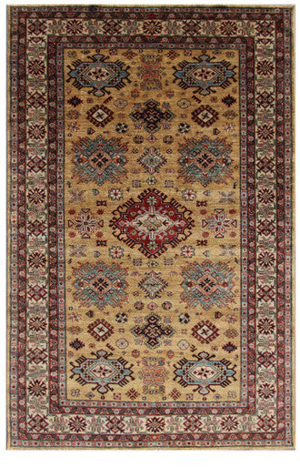 Caucasian Fine Super Kazak Wool Hand Knotted Rug 6'00''x9'05''  - AR49275