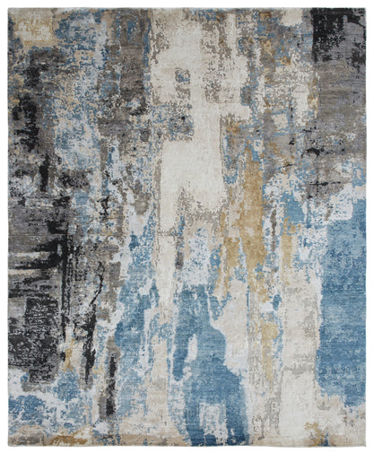 Modern Hand Knotted Rug Silk - KJN3050