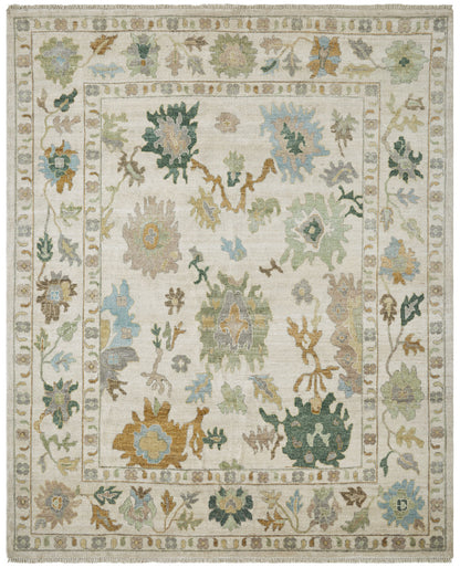 Transitional Hand Knotted Rug Wool & Silk - KAA9050