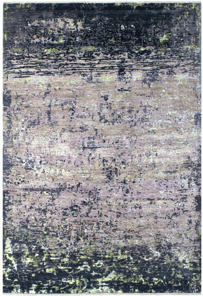Modern Abstract  Silk and Wool Hand Knotted Rug 5'05''x7'11''  - AR43139