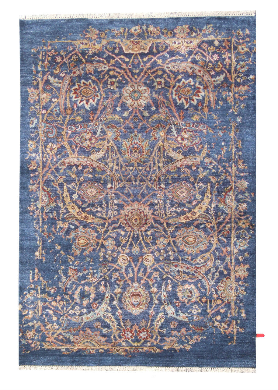 Damask Collection Handknotted Rug 3'08" X 5'11" -Art41535