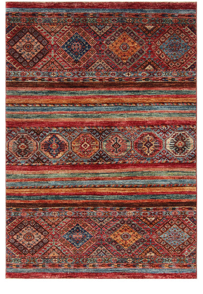 Tribal Nomad Vege Dye Wool Hand Knotted Rug 3'05''x4'10''  - AR71446