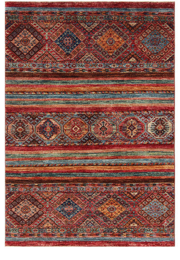 Tribal Nomad Vege Dye Wool Hand Knotted Rug 3'05''x4'10''  - AR71446