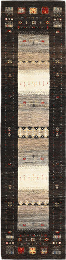 Gabbeh Wool Hand Knotted Rug 2'06''x9'09''  - AR74708