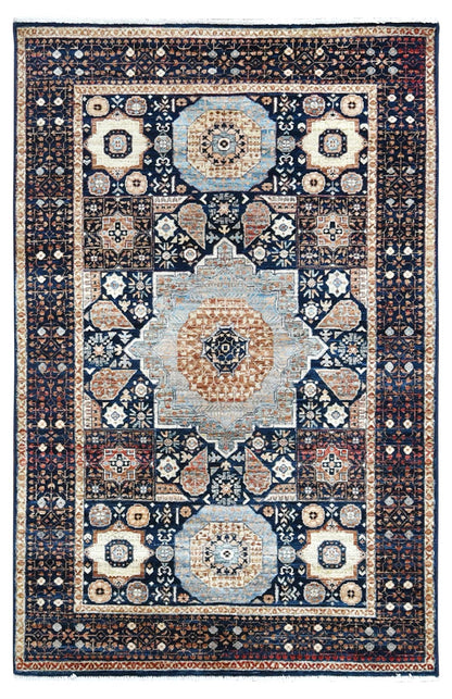 Farahan Mamluk Design Wool Hand Knotted Rug 3'10''x5'11''  - AR77017
