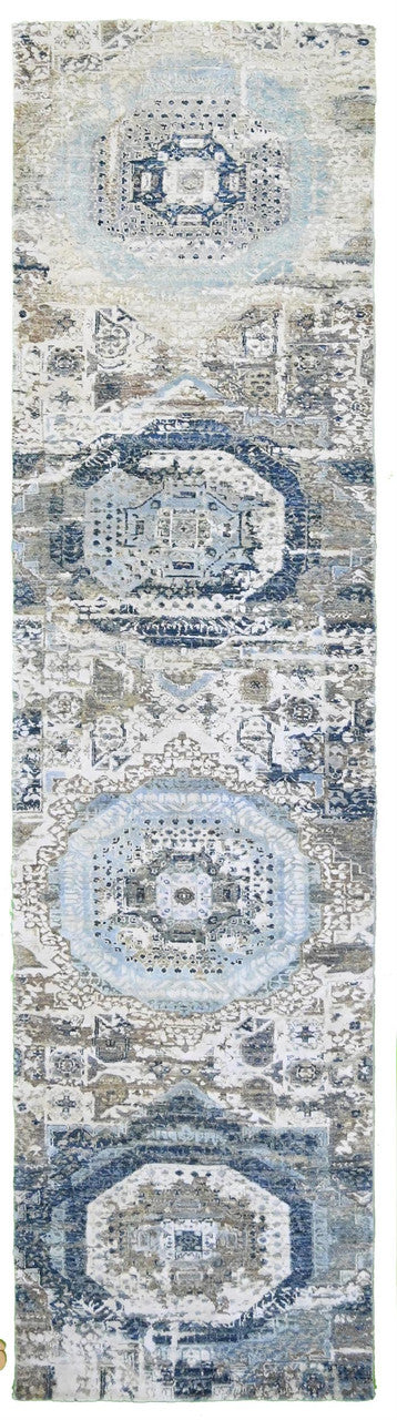 Farahan Mamluk Design Wool Hand Knotted Rug 2'06''x10'03''  - AR77589