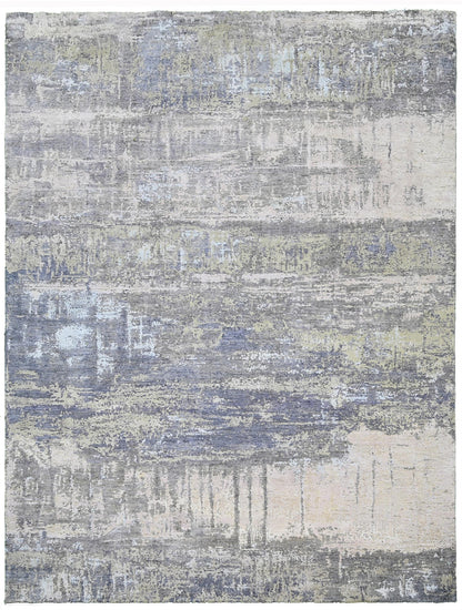 Fine Abstract  Silk and Wool Hand Knotted Rug 8'00''x10'02''  - AR77627