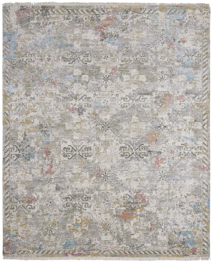 Transitional Hand Knotted Rug Wool & Silk - KKH3480