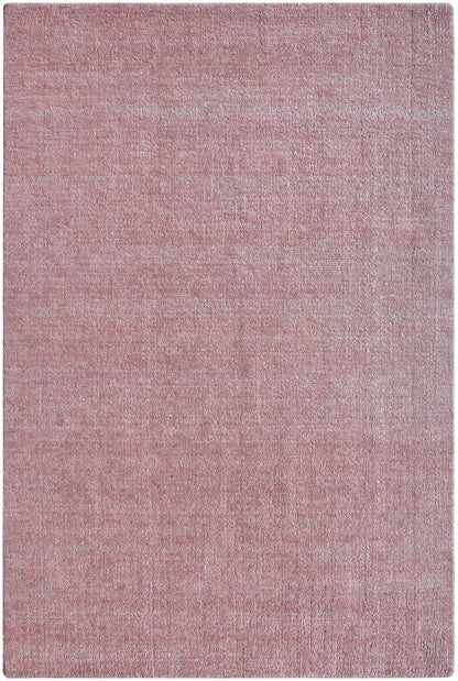 Loom Collection, Textured Solid Color Pink, Nz Wool Handknotted Rug 6'01" X 8'11" -Art94877