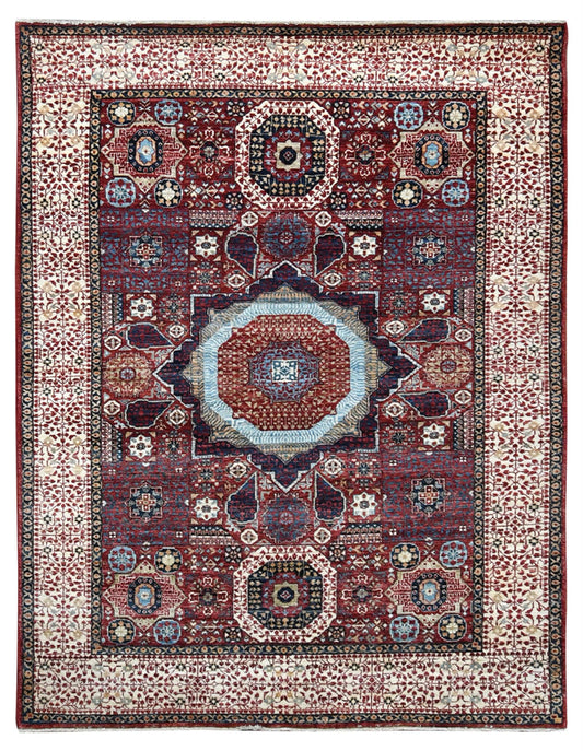 Farahan Mamluk Design Wool Hand Knotted Rug 5'00''x6'05''  - AR77020