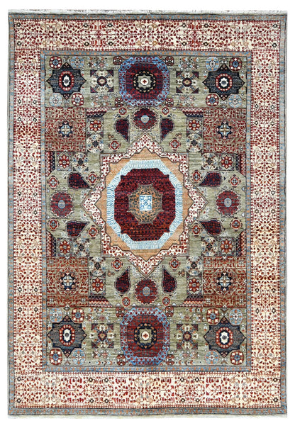 Farahan Mamluk Design Wool Hand Knotted Rug 4'10''x6'11''  - AR77025