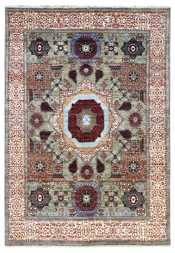 Farahan Mamluk Design Wool Hand Knotted Rug 4'10''x6'11''  - AR77025