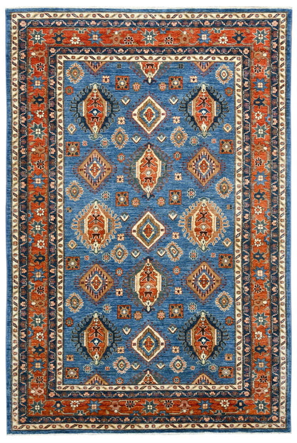 Caucasian Fine Super Kazak Wool Hand Knotted Rug 5'11''x9'03''  - AR89392