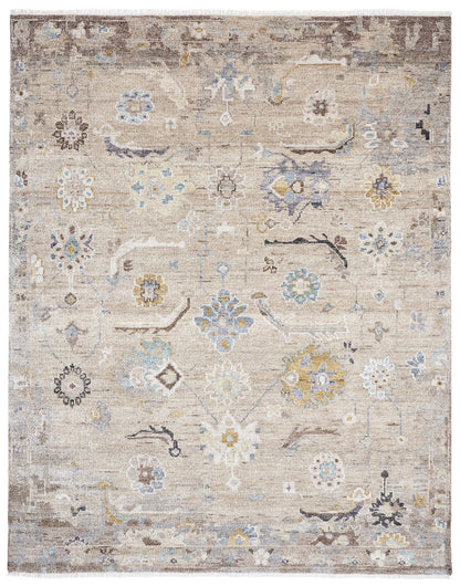 Transitional Hand Knotted Rug Wool & Silk - KAM10050