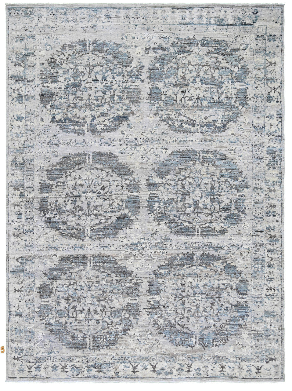 Grey 8'11" x 11'9" Oushak Anatolian Hand knotted Wool Rug - Sku: ART80031