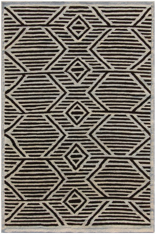 Tribal Moroccan Design Wool Hand Knotted Rug 4'11''x8'00''  - AR63487
