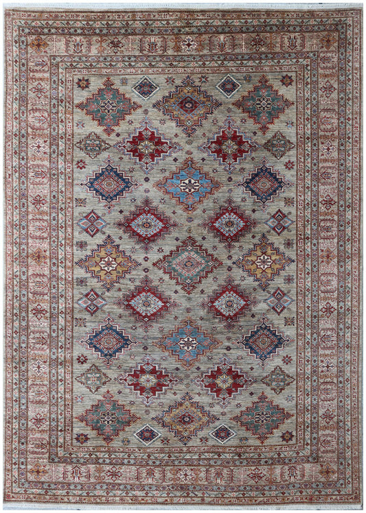 Caucasian Fine Super Kazak Wool Hand Knotted Rug 8'09''x11'10''  - AR88958