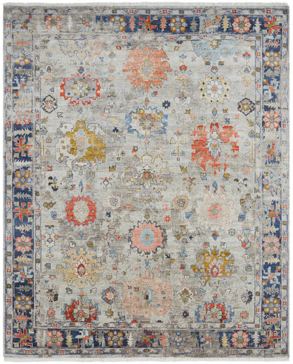 Transitional Hand Knotted Rug Wool & Silk - KAK4300