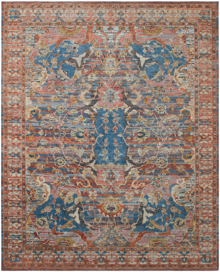 Transitional Hand Knotted Rug Wool & Silk - KKT13630