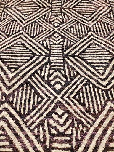 Tribal Moroccan Design Wool Hand Knotted Rug 4'02''x6'07''  - AR64680